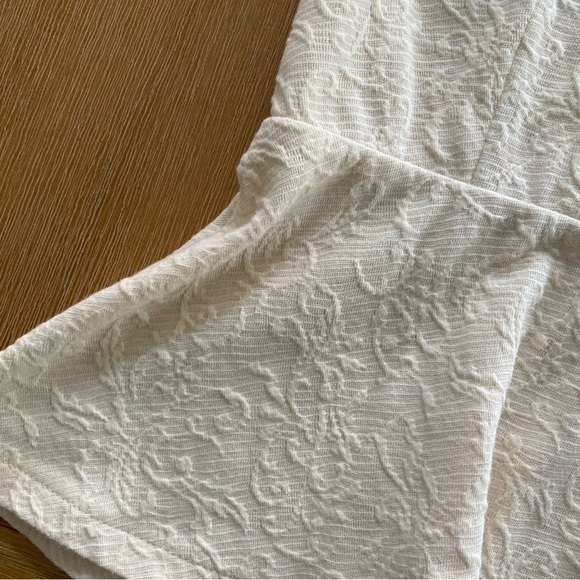 Free People jacquard knit cottagecore peplum top - cream - size xs - Picture 10 of 16